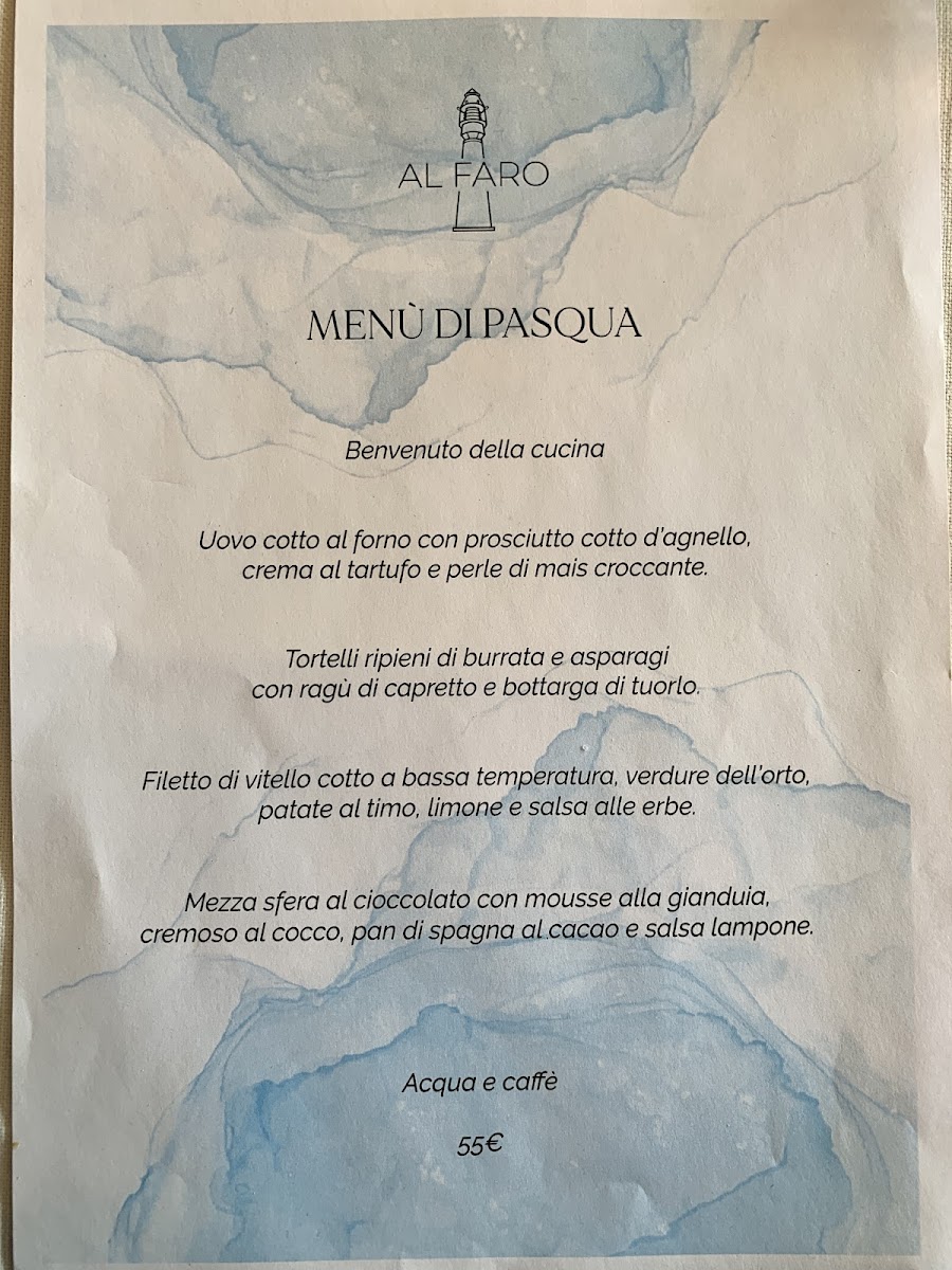 Menu Ristorante Pizzeria Al Faro-1